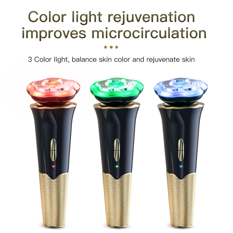 6 IN1 RF EMS Face Lifting Beauty Tool LED Photon Therapy Micro Current Wrinkle Removal Instrument Ultrasonic Ion Import Device