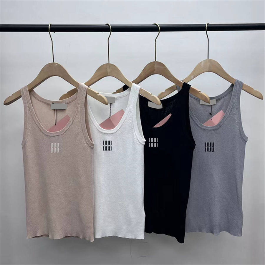 Letters Knitted Women Singlet Tops Sleeveless Summer Tank Top Luxury Designer Sporty Tanks Summer Sexy Cool Singlets Vest Knits-image-918637823