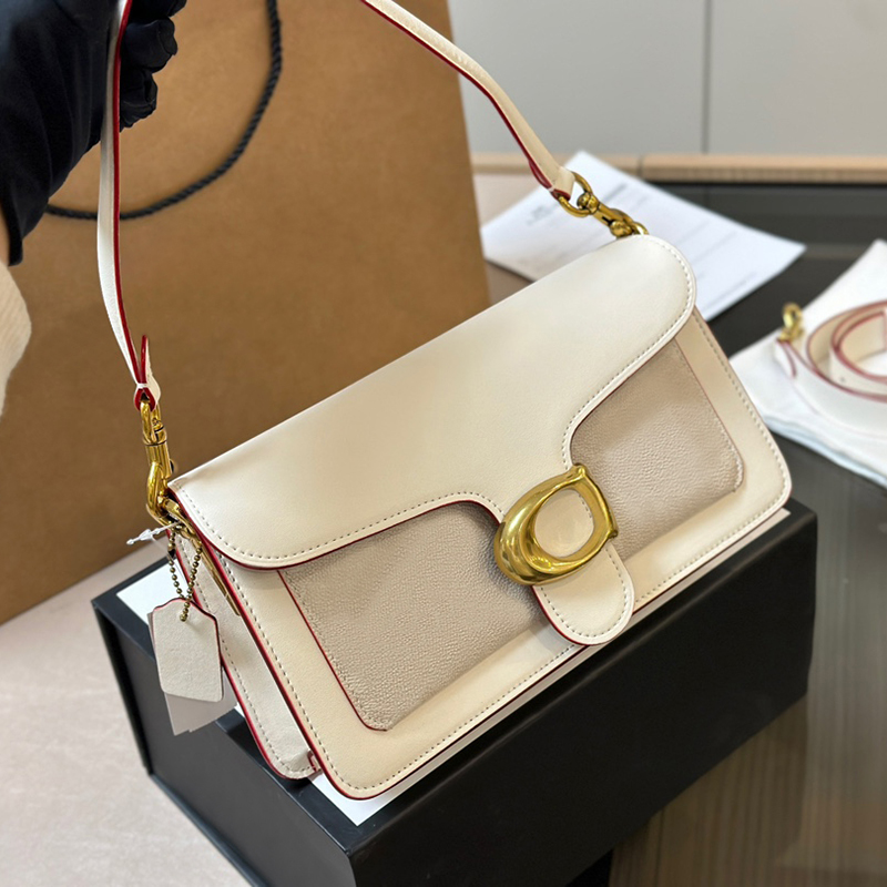 Tabby designer bag luxury women shoulder bags top quality Multu-Color Bag With Chains Fashion Litchi Leather Bags tabby genuine leather import bo-image-966300102