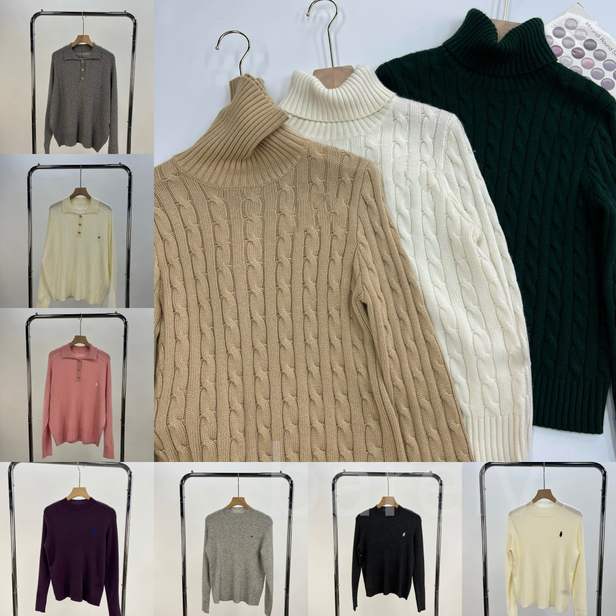Autumn and winter designer womens sweaters knitwear women's turtleneck wool blend sweater embroidered slim top sweater fashion Top S M L