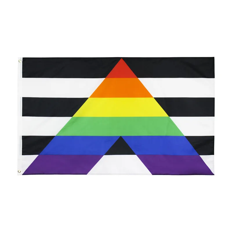 90x150cm 3x5 fts Banner Flags LGBT Gay Pride Progress Rainbow Flag Ready to Ship Direct Factory Stock Double Stitched