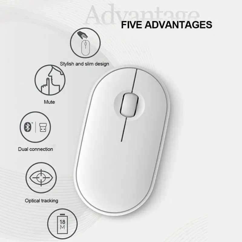 Pebble Mute Mouse M350 dual-mode wireless mouse 2.4GHz off mouse Mtiple style selectable Fr Y241116-image-1033281831