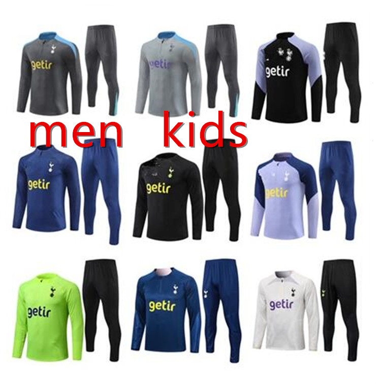 23 /24 25 hot spurs soccer tracksuit SET training suit 21/22 Long sleeve KANE tracksuit football jacket chandal futbol adult and kids survetement-image-868266948