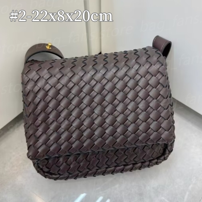 Fashion Designer Woven Crossbody Bags Fashion Cobble Luxury Brand Woven Bag 22cm 27223-image-966435554