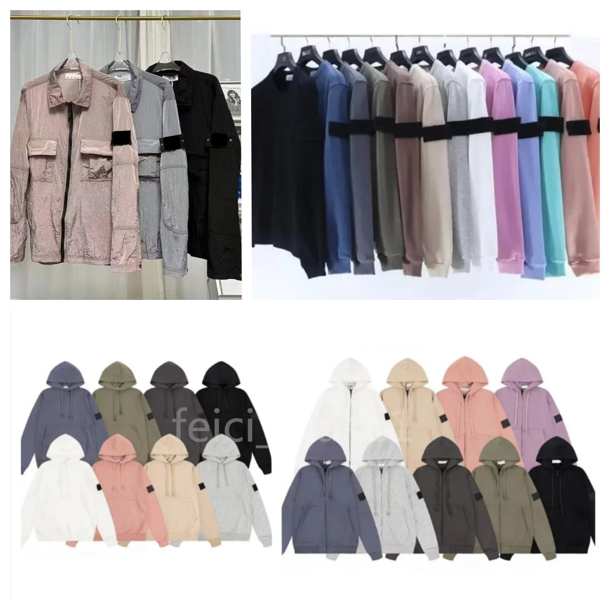 Designer badge Mens Hoodie compass jacket shirts Water Resistant metal Skin coat Stone zip cardigan casual Cotton classic sweatshirt Luxury brand-image-817728947