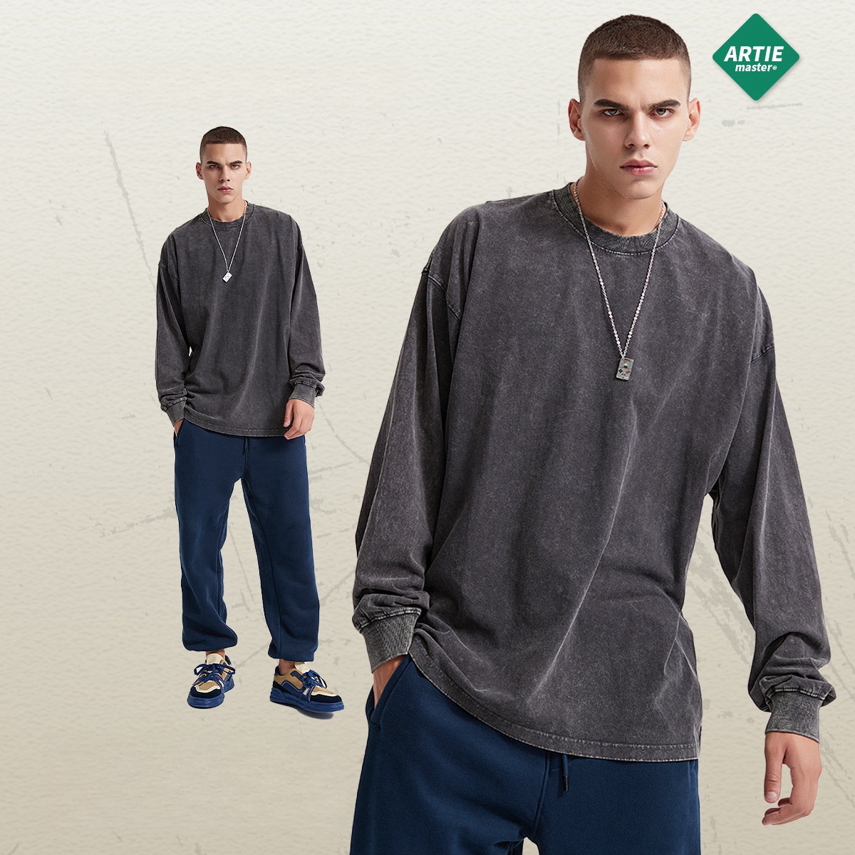 Artiemaster Heavyweight Oversized Kangaroo Hoodie Pure Color Fleece Lined Unisex Autumn Winter Warm Casual Hooded Sweatshirt SW 3 31