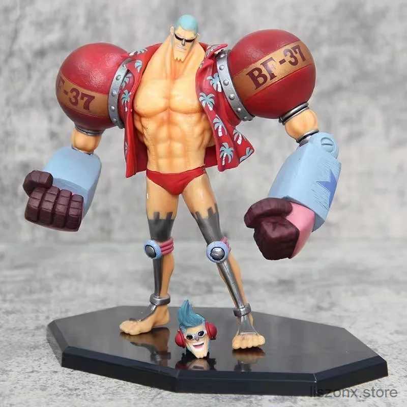 Toy Figures One Piece Anime GK Franky Fighting Pirates CUTTYFLAM 2 Heads Action Figure Statue Decoration Doll Toys Christmas Gifts C260309-image-1096836722