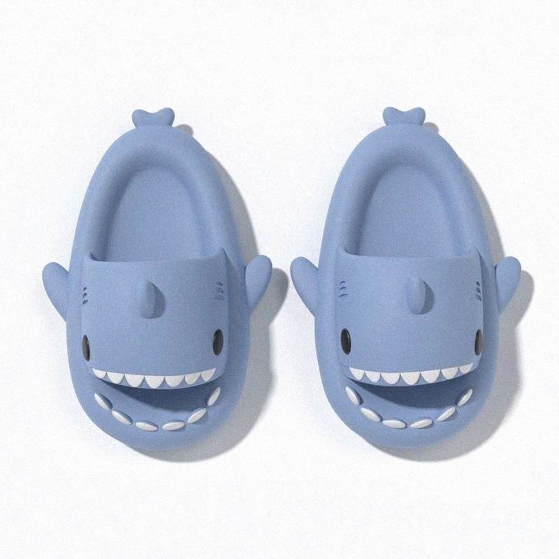 shark Summer Slippers Sliders Men Women Kids Slides Pink Blue Grey Memory Foam Sandals Soft Thick Cushion Slipp4qOX#