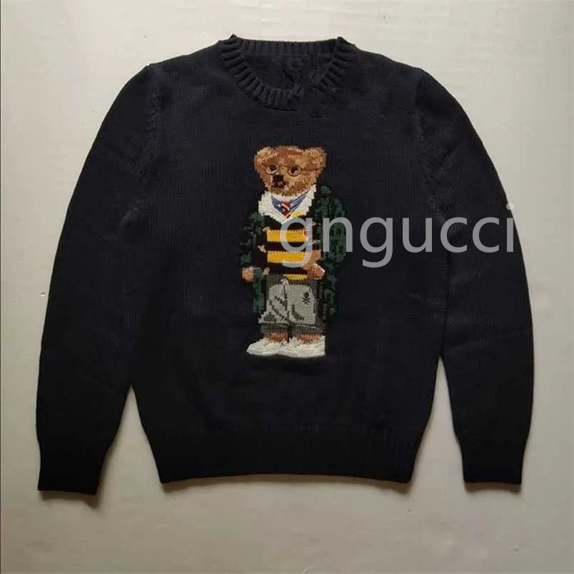 Luxury Womens Men's Sweater Polos Bear Casual Winter Clothing Fashion Long Sleeve Knitted Pullover Women's Wool Coat Street Wear