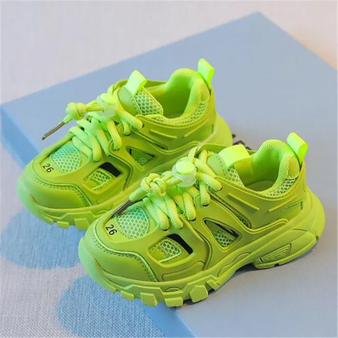 Spring autumn luxury children`s shoes boys girls designer sports shoes breathable kids baby casual sneakers fashion Outdoor athletic shoe