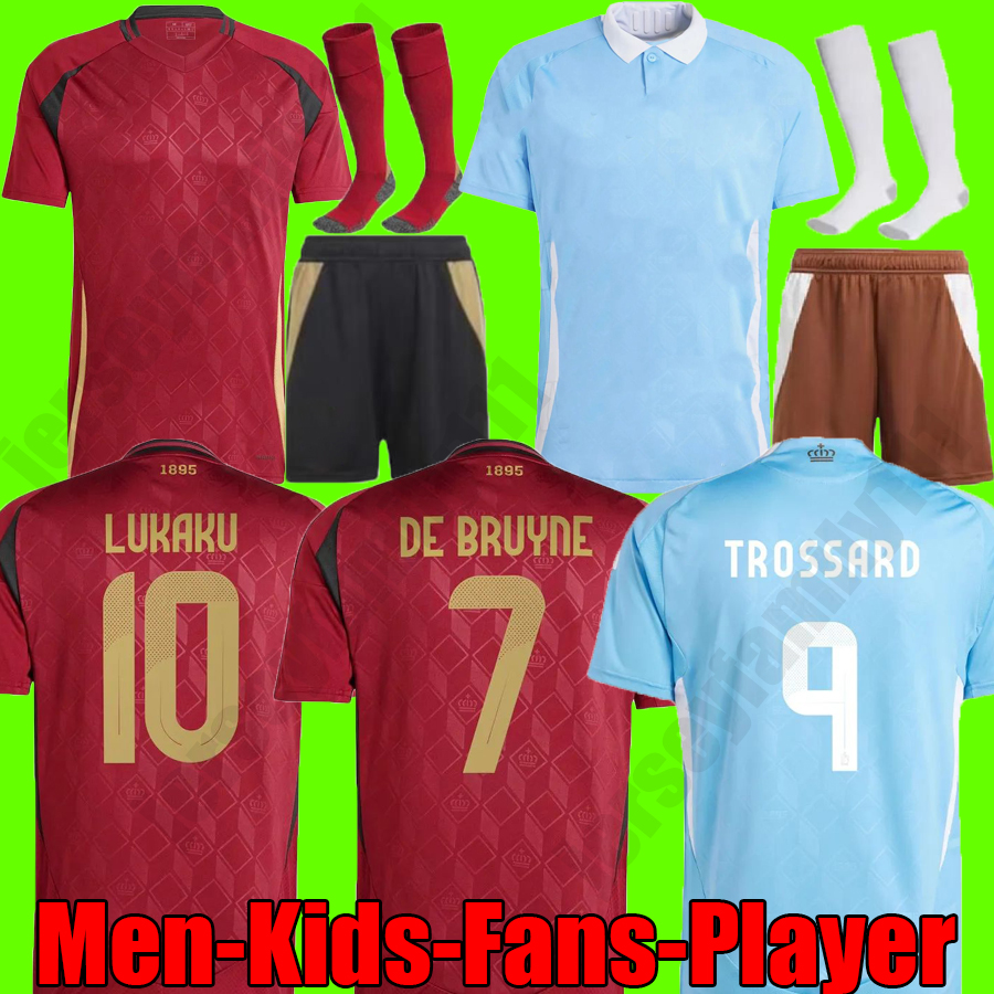 Soccer Jersey DE BRUYNE LUKAKU DOKU 2024 Euro Cup National Team Belgium Football Shirt 2025 Men Kids Kit Set Home Away Train CARRASCO TIELEMANS B-image-883068432