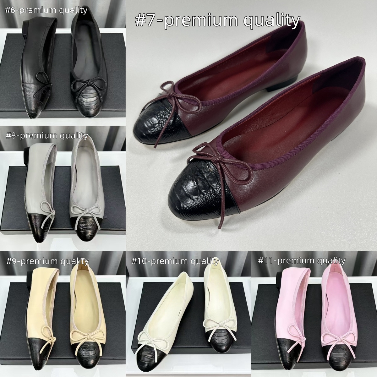 10A Premium Designer Ballet Chaussures pour femmes chaussures à fond plat avec grandes fleurs en daim ballets 29200 29716