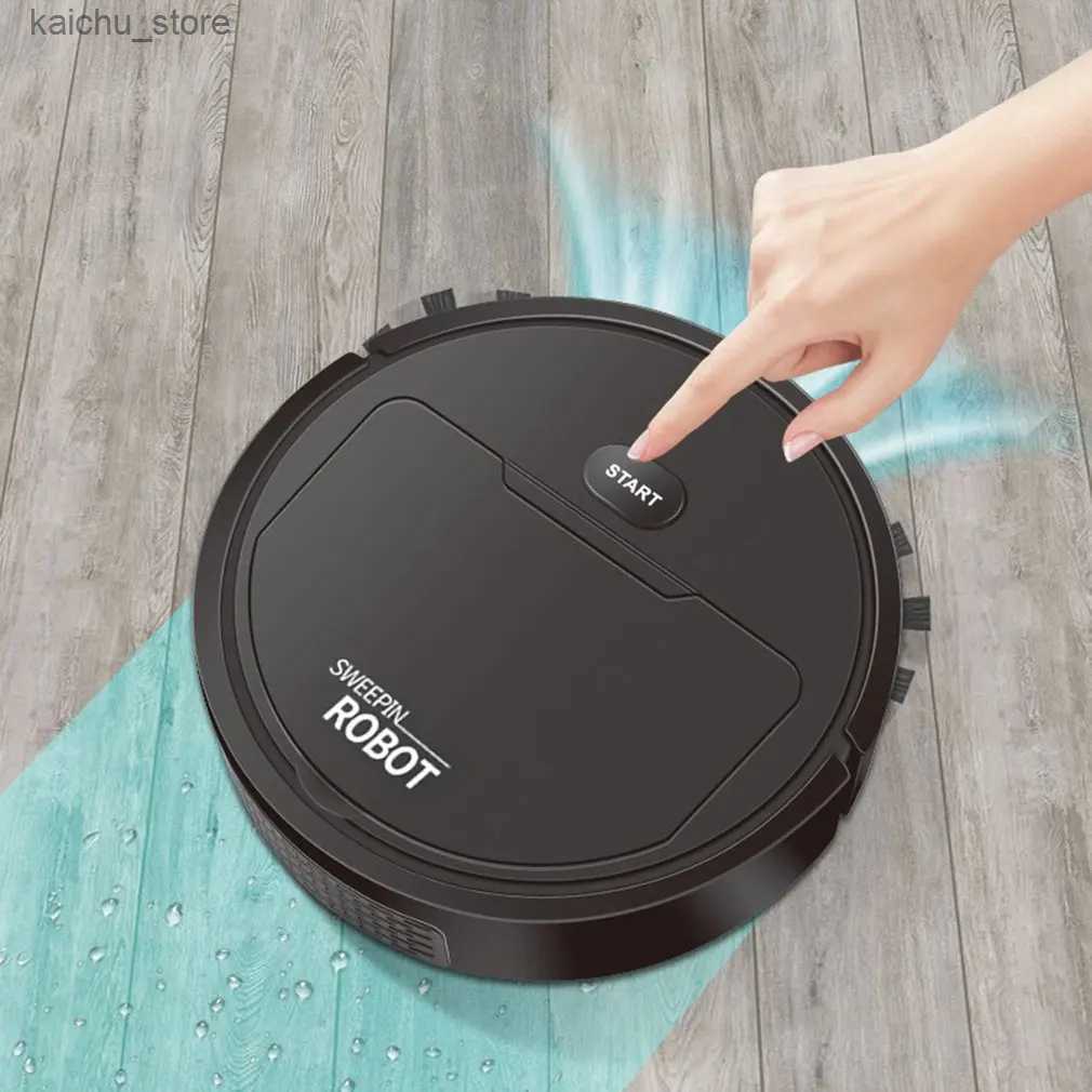 Robot Vacuum Cleaners Intelligent robot 3-in-1 wireless robot vacuum cleaner dry and wet cleaning machine charging intelligent vacuum robot Y2404-image-967084785