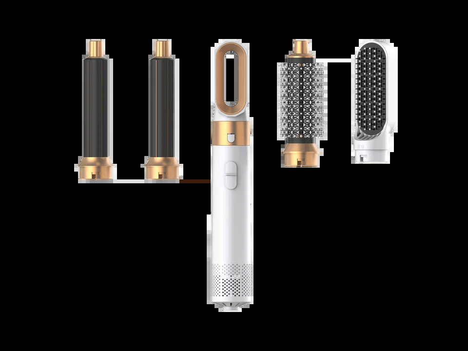 Hair Curlers Straighteners 5 in 1 Low Noise Hair Styler Professional Hair Curling Straightening Hair Drying Hot Air Brushes 1000W J241118-image-1033395252