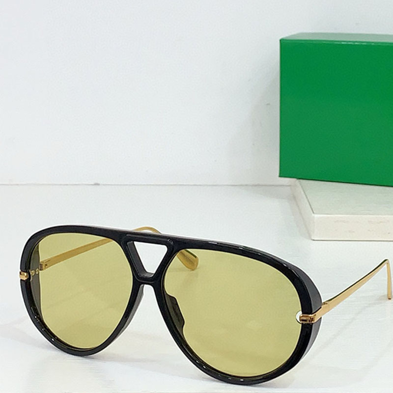 Nouvelles lunettes de soleil créatrices de mode pour femmes 1273 Avant Garde Goggles Mens Outdoor Sport Anti Ultraviolet Oval Gold Tone Tone Driv