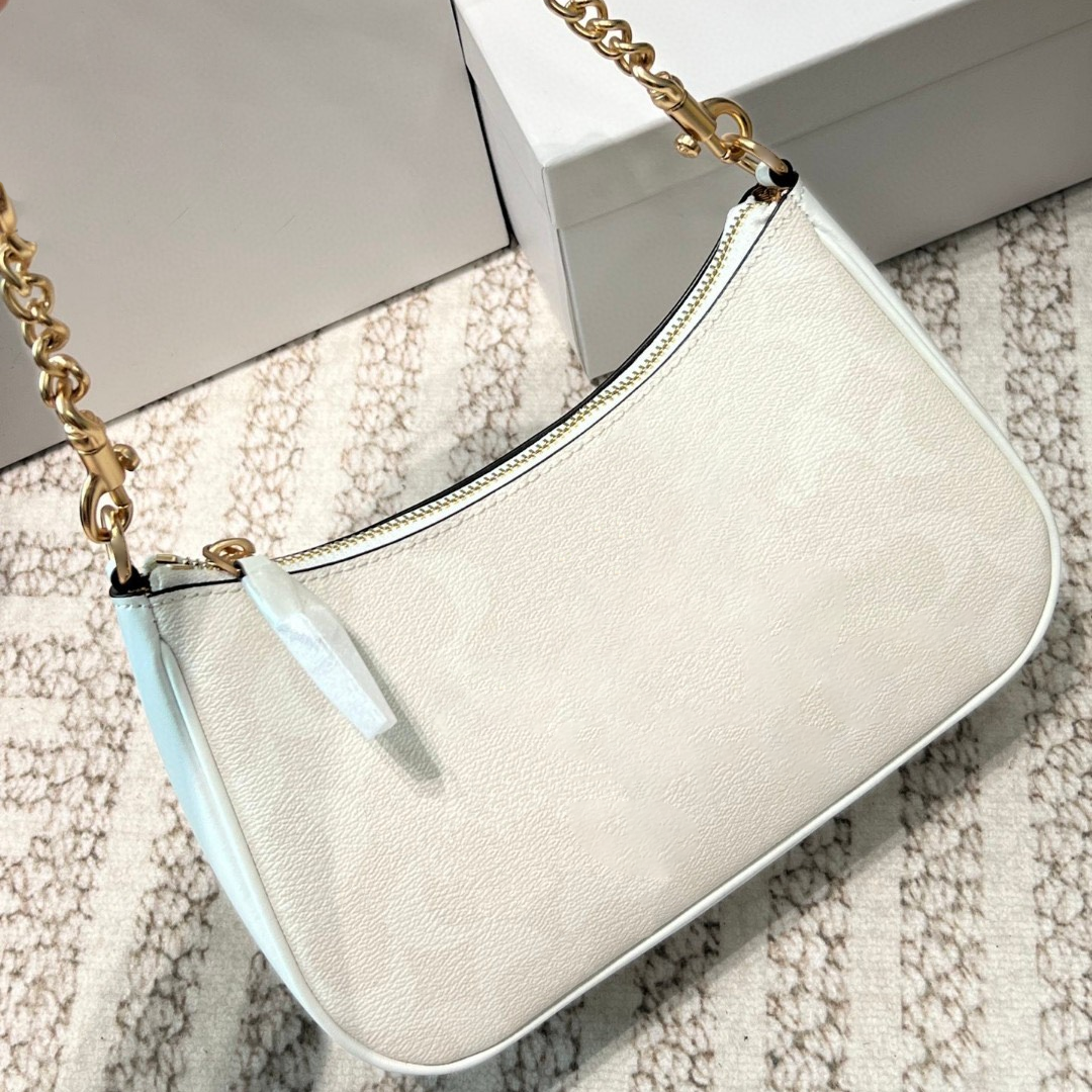 Hight Quality half moon crossbody bags designer women hobos purses woman handbag leather underarm shoulder cross body gold chain purse mini walle