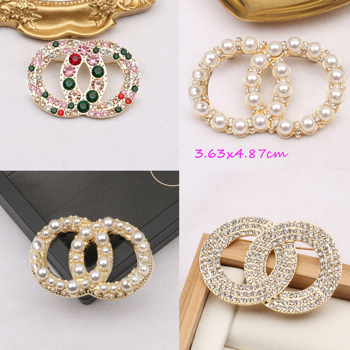 Mix Send Famous Classic Brooch Women Rhinestone Pearl Geometry Letter Brooches Suit Pin 200Style Fashion Jewelry Clothing Decoration Accessories-image-932066574