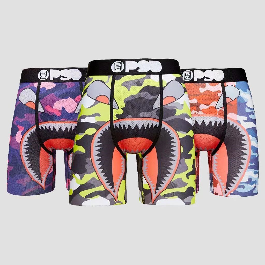 Designer fashion underwear men and long -corner trousers speed dry and breathable sporty swimming trunks Personal printed flat -angle shorts-image-967237527