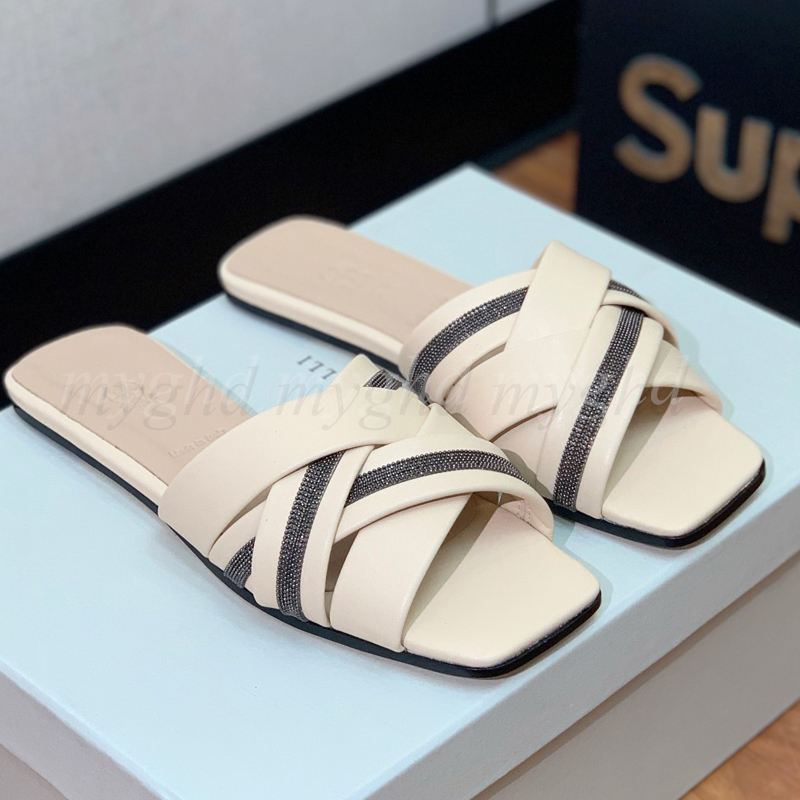 Flat Slippers for Women Top Quality EUR 35-41 Cross Weaving Style 26986-image-967189065
