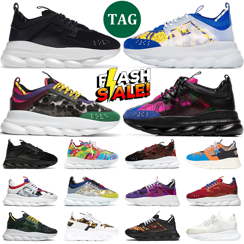 hommes femmes réaction en chaîne chaussures de créateurs baskets à plateforme noir blanc or marron orange bleu noir multi baskets de luxe pour ho