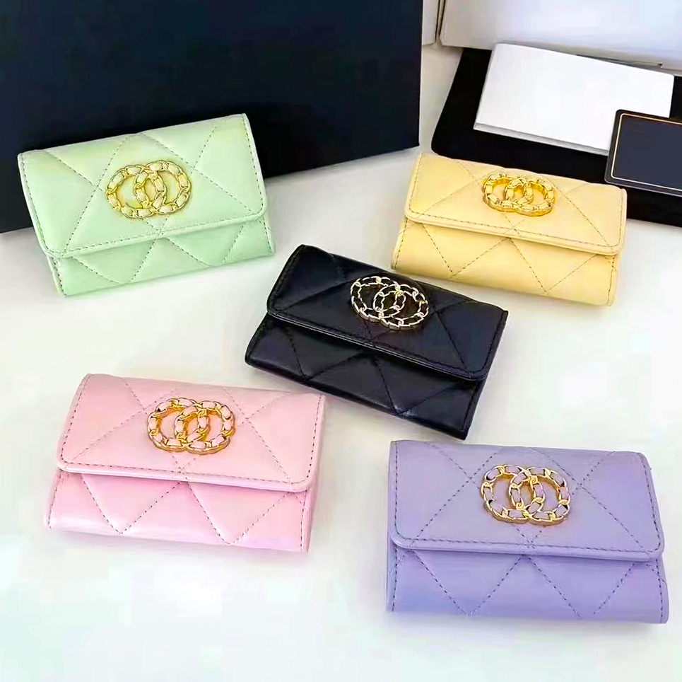 Luxurys cc wallet Coin Purses Designer Purse Womens keychain card holder man Leather quilted Card Holders high quality idcard lady classic flap Clut