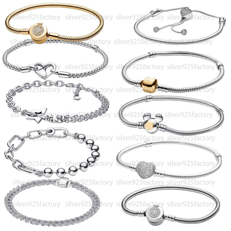 Bracelets de créateurs avec boîte de serpent chaîne d'os pour femmes de haute qualité 925 araigres cubains araigres bracelets couronne coeur char