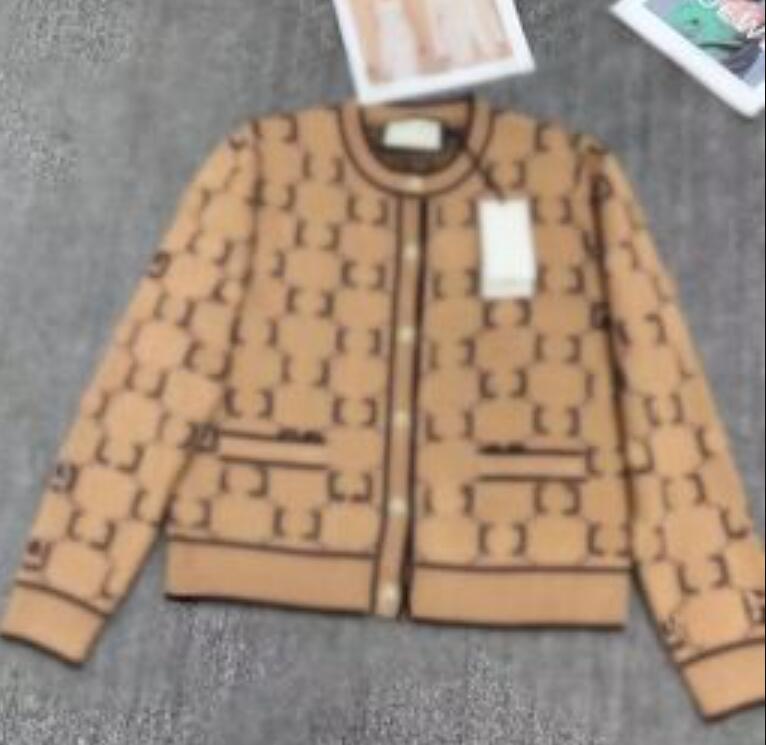 Luxury Women's Sweaters Oversized Cardigan Designer Print Tops Casual High Street Single-breasted Pullover Ladies Knit Coat