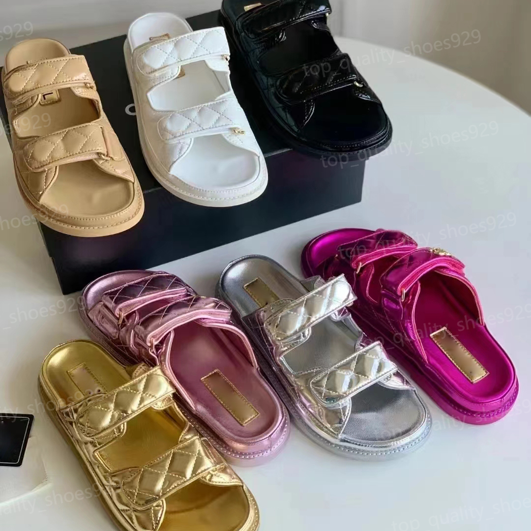 dad sandals Designer sandals Women backless Sandals real Calf leather Leather 100% Comfort Outdoor Sandbeach Slipper Rubber Sole sandles Fashion-image-967315105
