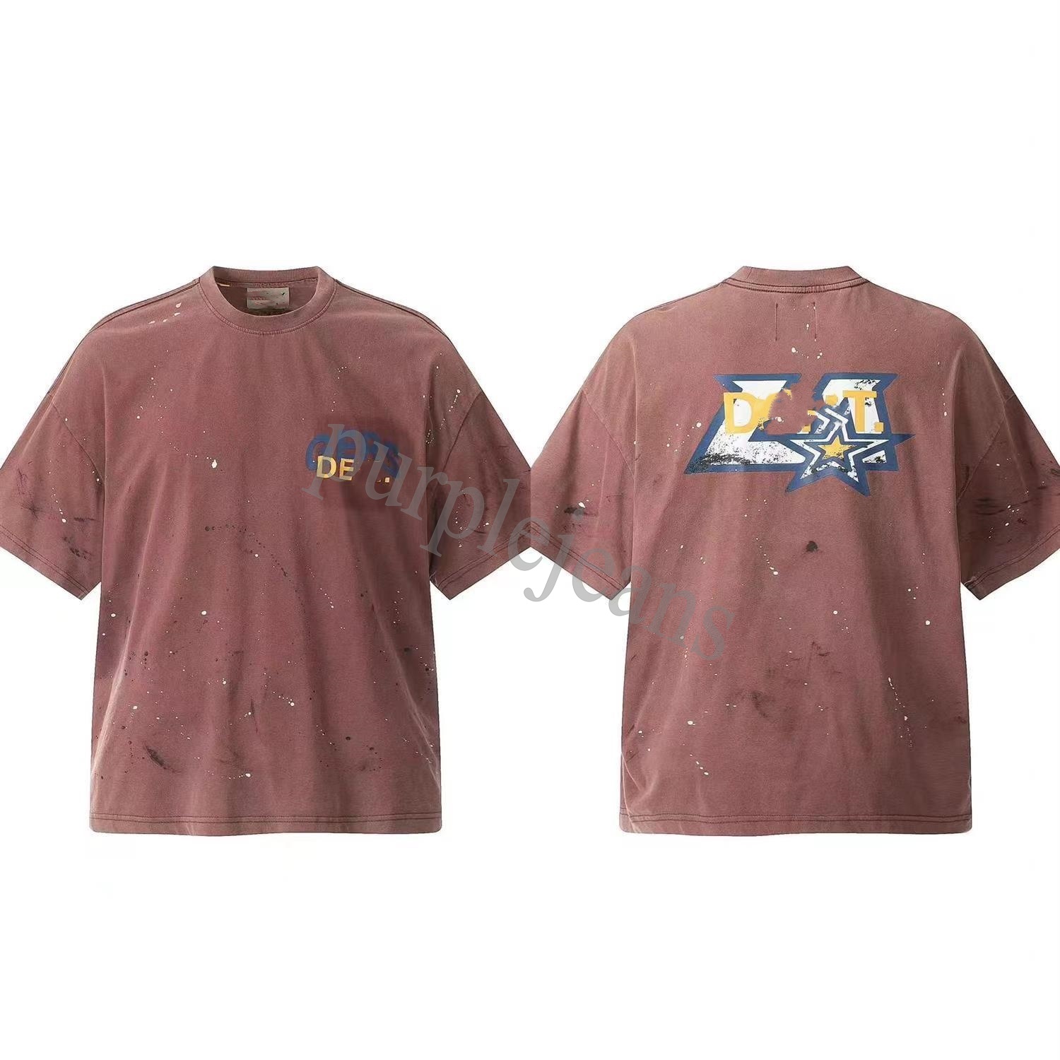 Designer Fashion Galleryse T-shirt Classic Letter Print Loose Luxury Retro Men&#039;s Women&#039;s Leisure Depth T-shirt Summer Breathable High S-image-929553980