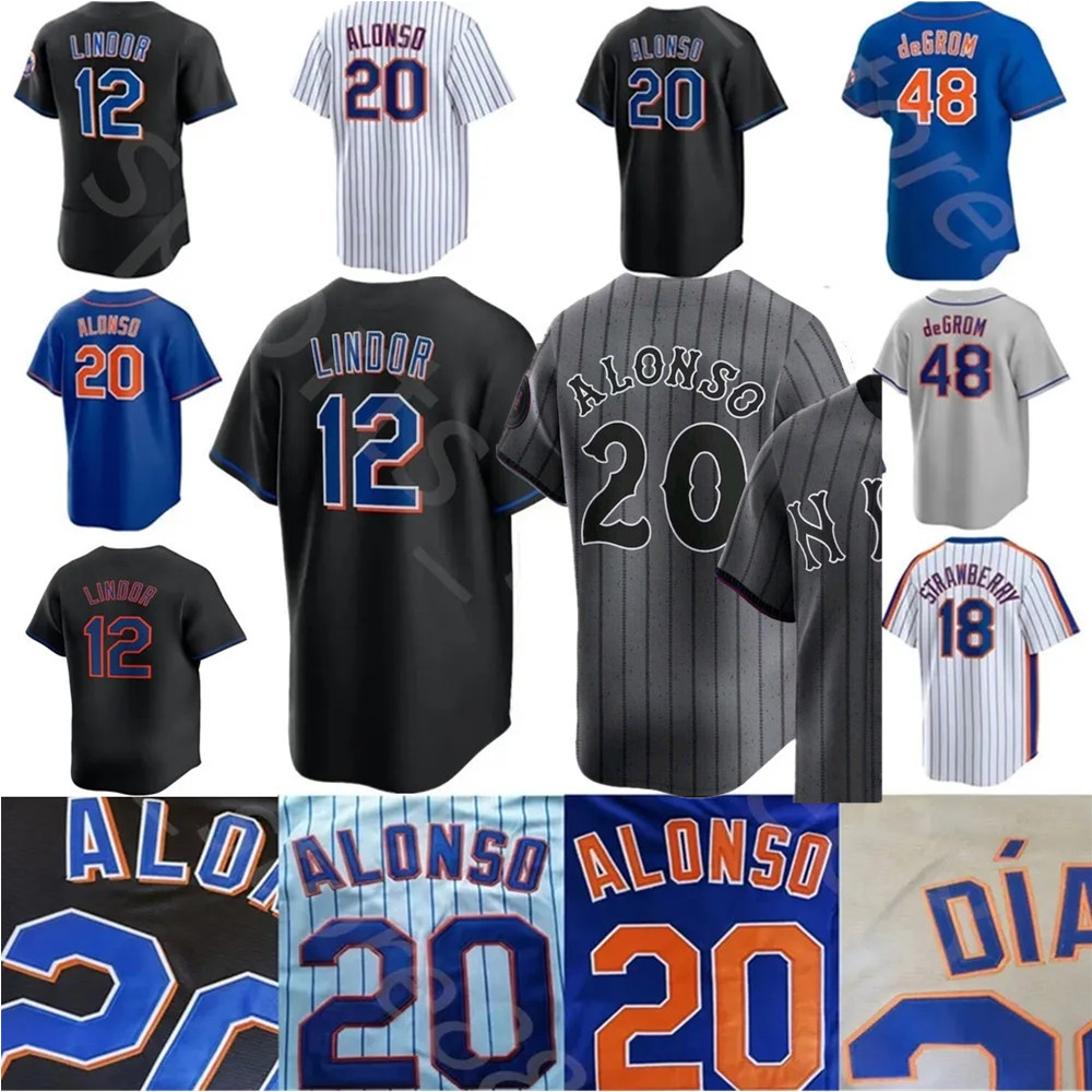 2024 Custom S-4XL city connect Pete Alonso Starling Marte Francisco Lindor Jacob Justin verlander Carlos Correa Luis Guillorme Max Scherzer Brandon Nimmo Jerseys 