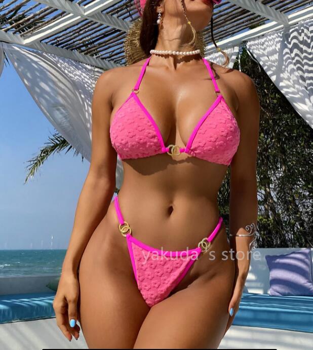 2025 Swimming Swim wear luxury designer bikini swimwear yakuda Leopard print Mesh splicing integrated Triangle pit strip Split swimsuit bra Solid co