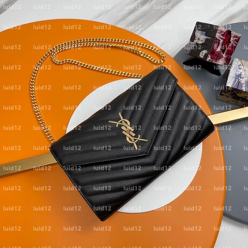Designer bag handbag Real cowhide New Womens crossbody shoulder bag fashion underarm Bag leather chain bags mirror quality shopping bag envelope tot