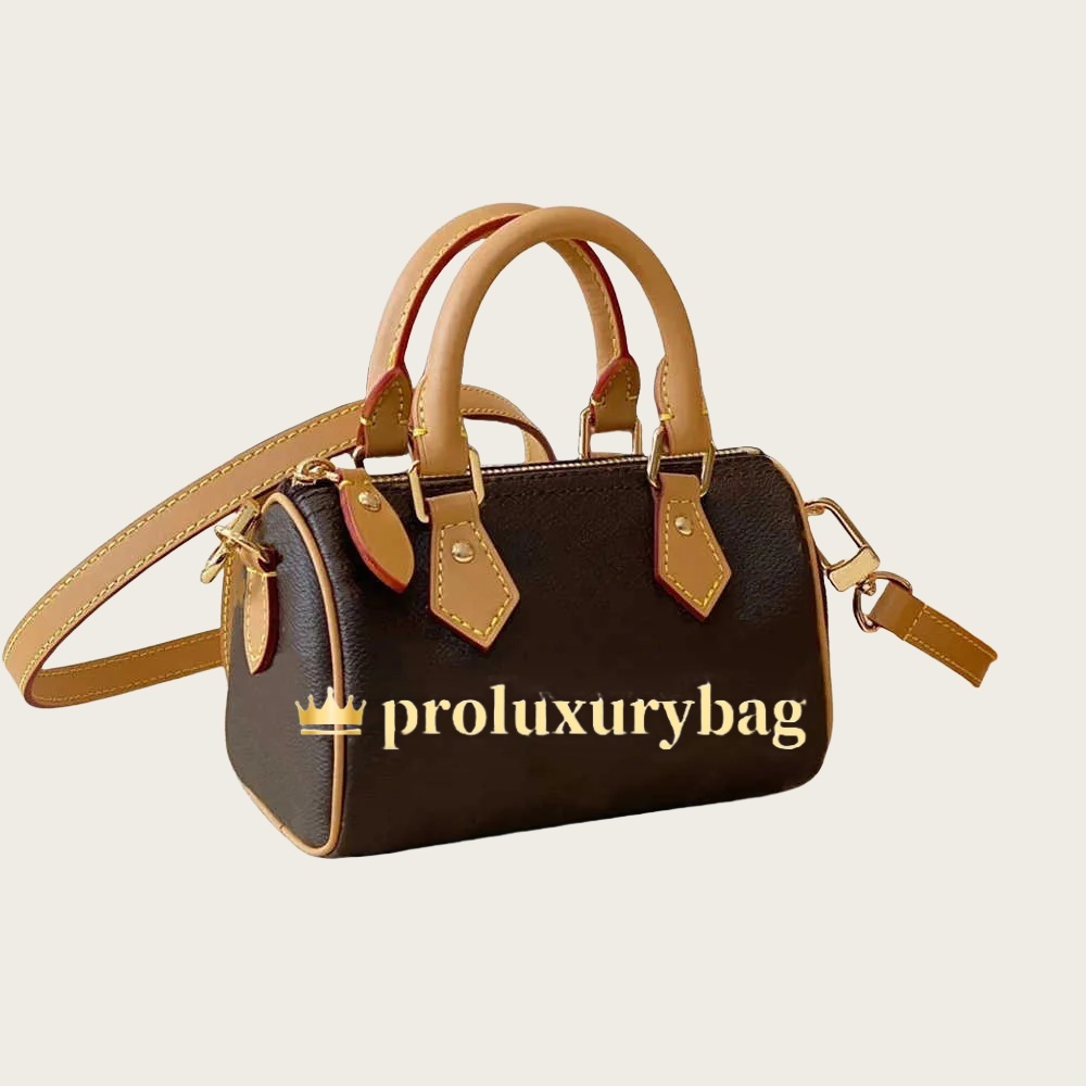 Brown Flowers Purses Pillow Mini Totes Shoulder Bag Designer Women Round Barrel Handbags Small Meduim 16cm 20 Boston Cross Body Tote Handbag High