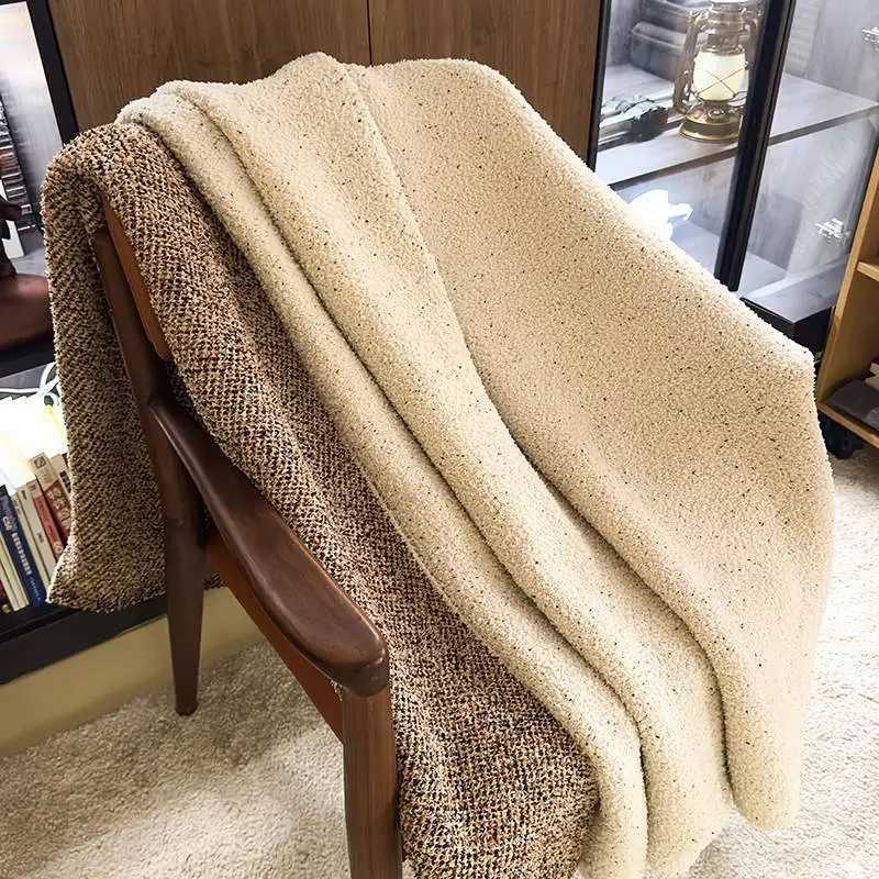 2024 New Designer Sunflower Half Wool Knitted Blanket for Autumn and Winter Y241119-image-1033750834