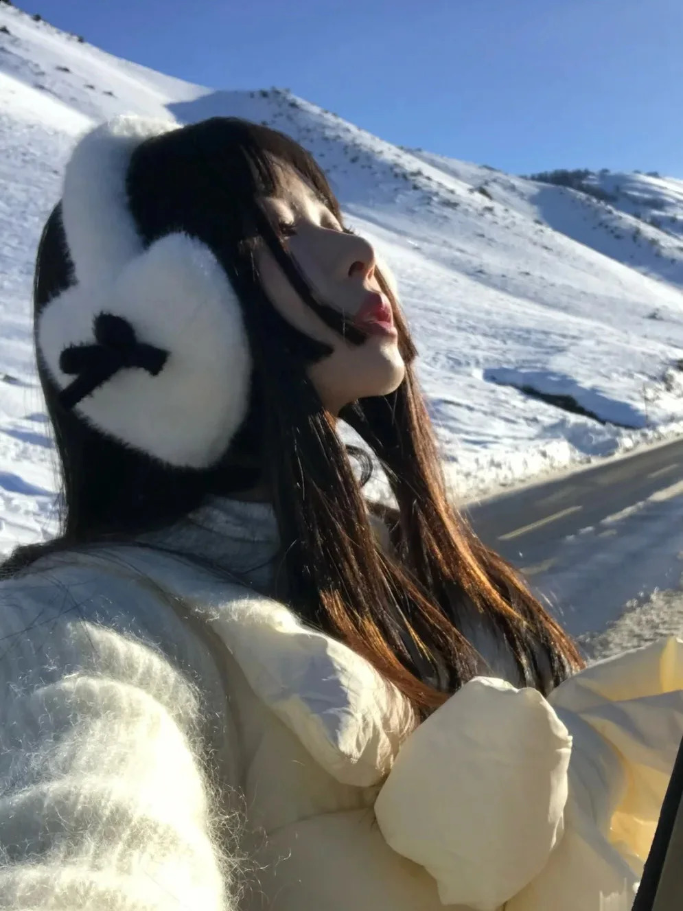 Korean Foldable Womens Winter Warm Thick Ear Protection Bicycle Eartips Plush Kawaii Bow Eartips Y2k Accessories 241120