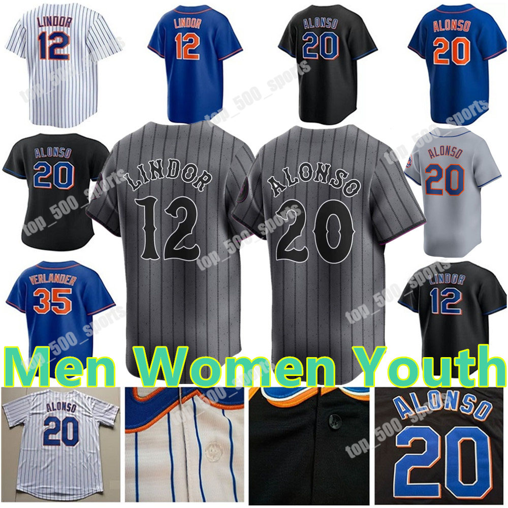 2024 Custom City Connect Pete Alonso 4 Francisco Alvarez Jersey Francisco Lindor Brandon Nimmo Edwin Diaz Daniel Vogelbach Jeff McNeil Kodai Senga Baseball 