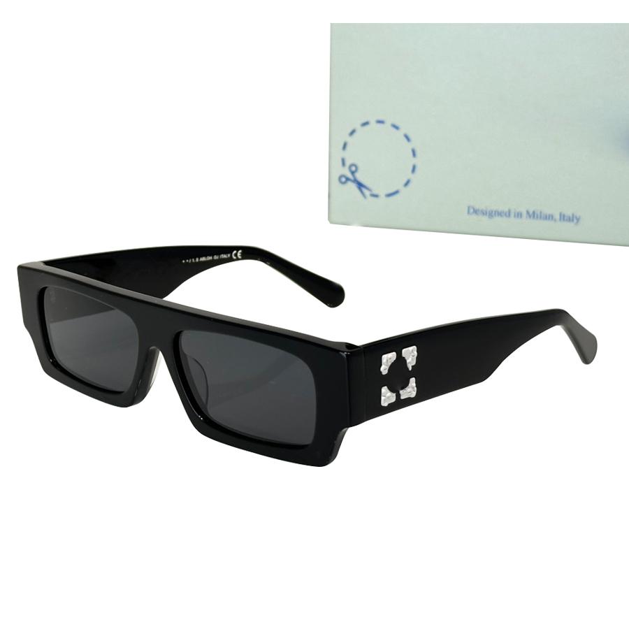 off ice white designer sunglasses for men women 40008 Rectangle famous brand outdoor popular uv400 protective lenses luxury original quality come-image-968515042