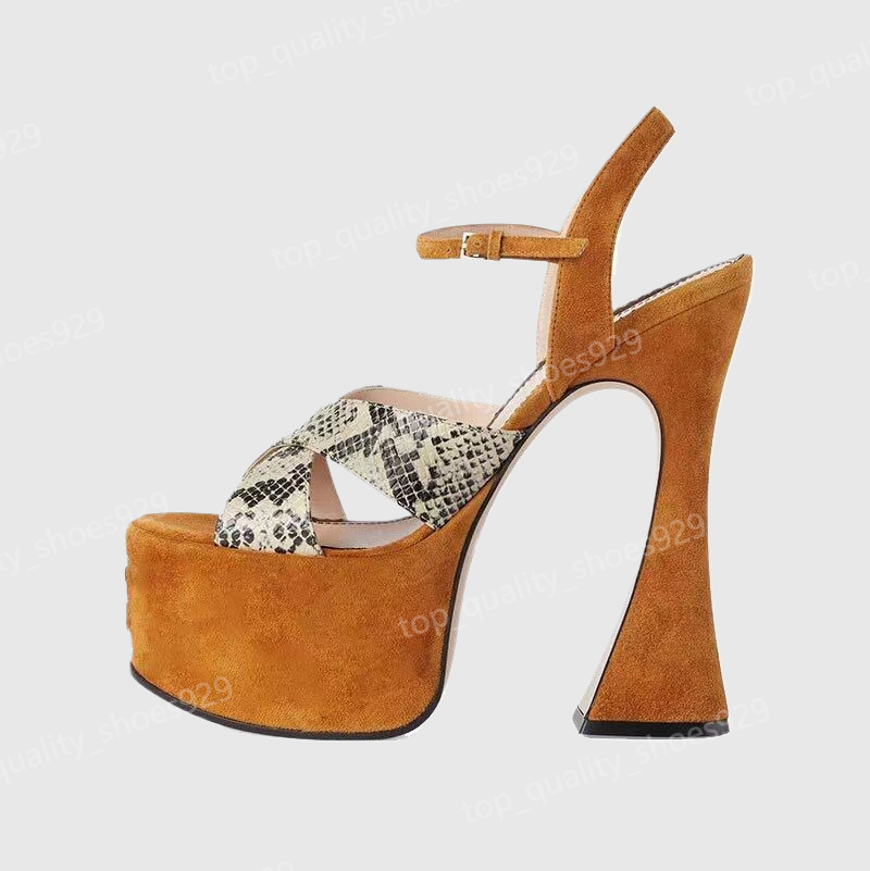 Designer Heels g Platform Sandals Famous Designers Women Stud Detailed Open toe Leather Sandals Heel 6.5cm thick Heels Luxury Sandale Pumps Dress-image-967600004