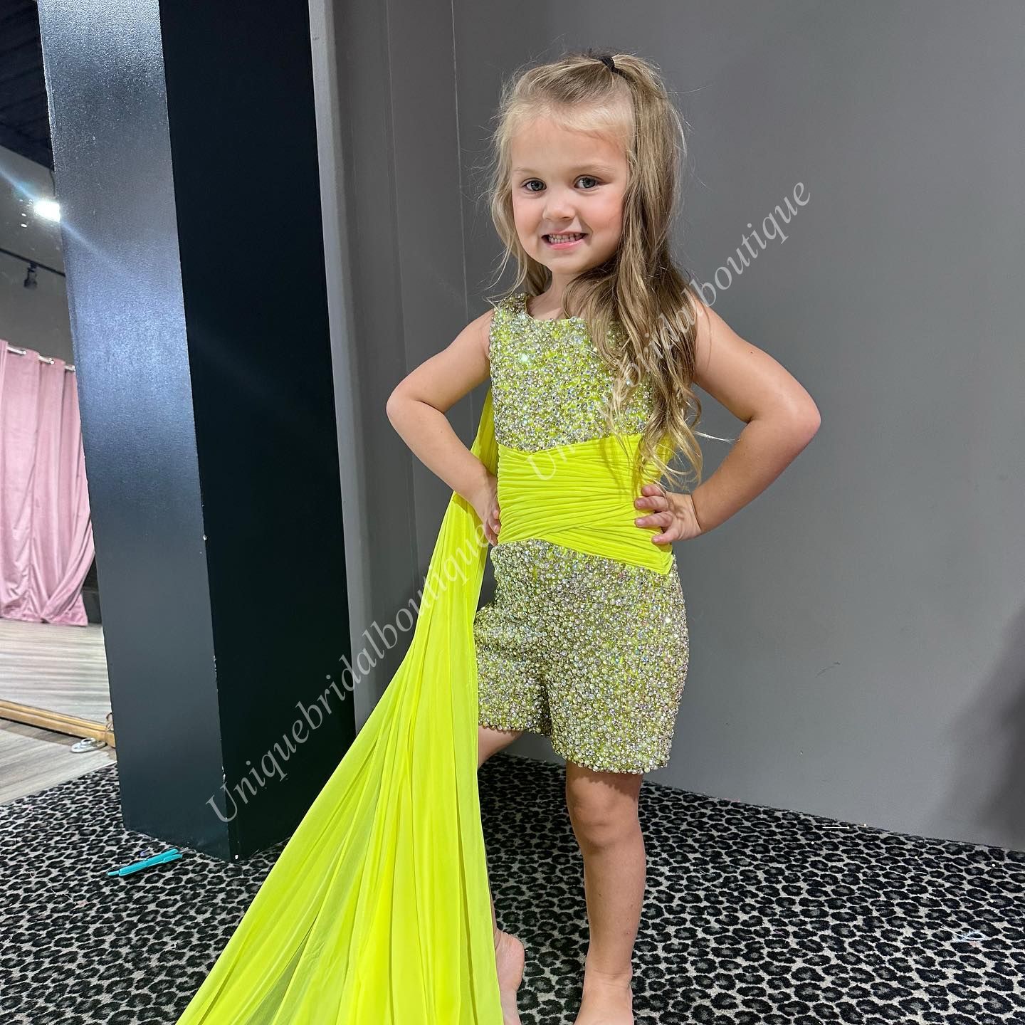 Abito da spettacolo per ragazza, pagliaccetto, tuta, mantello in chiffon, pietra di cristallo, per ragazzino, compleanno, abito da festa formale, pe
