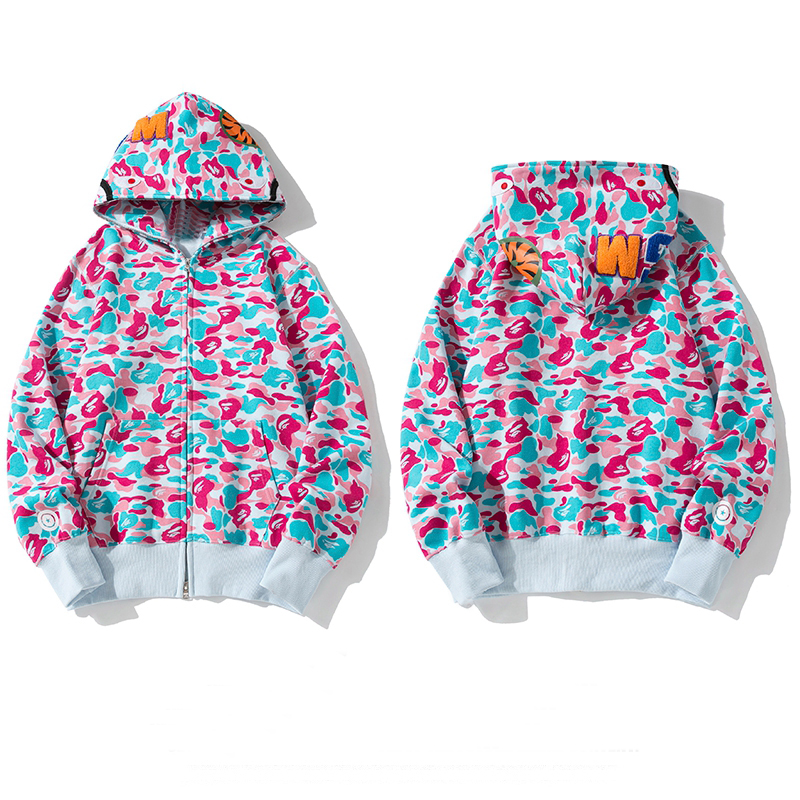 66color ASH Designer Men's and Women's BA Hoodie Sweatshirt zipper Hoodie Long Sleeve Fashion Trendy Top Size M-3XL-image-967474343