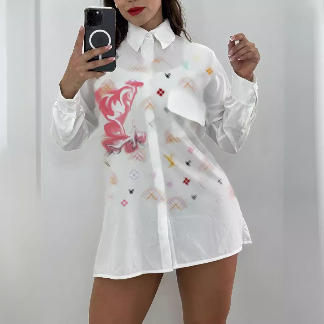 Designer Blouse T-shirts Womens Clothing Luxury Shirts Tops Sweater T-Shirt Fashion Outfits dresses Women Tshirts Womens Causal Office Coats-image-967437040