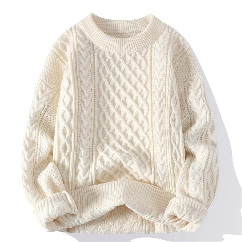 Men Korean Fashion Sweater Autumn Winter Warm Knitwear Pullovers Loose Casual Sweatshirts Knitted Jumper Streetwear Male Clothes 241107Z
