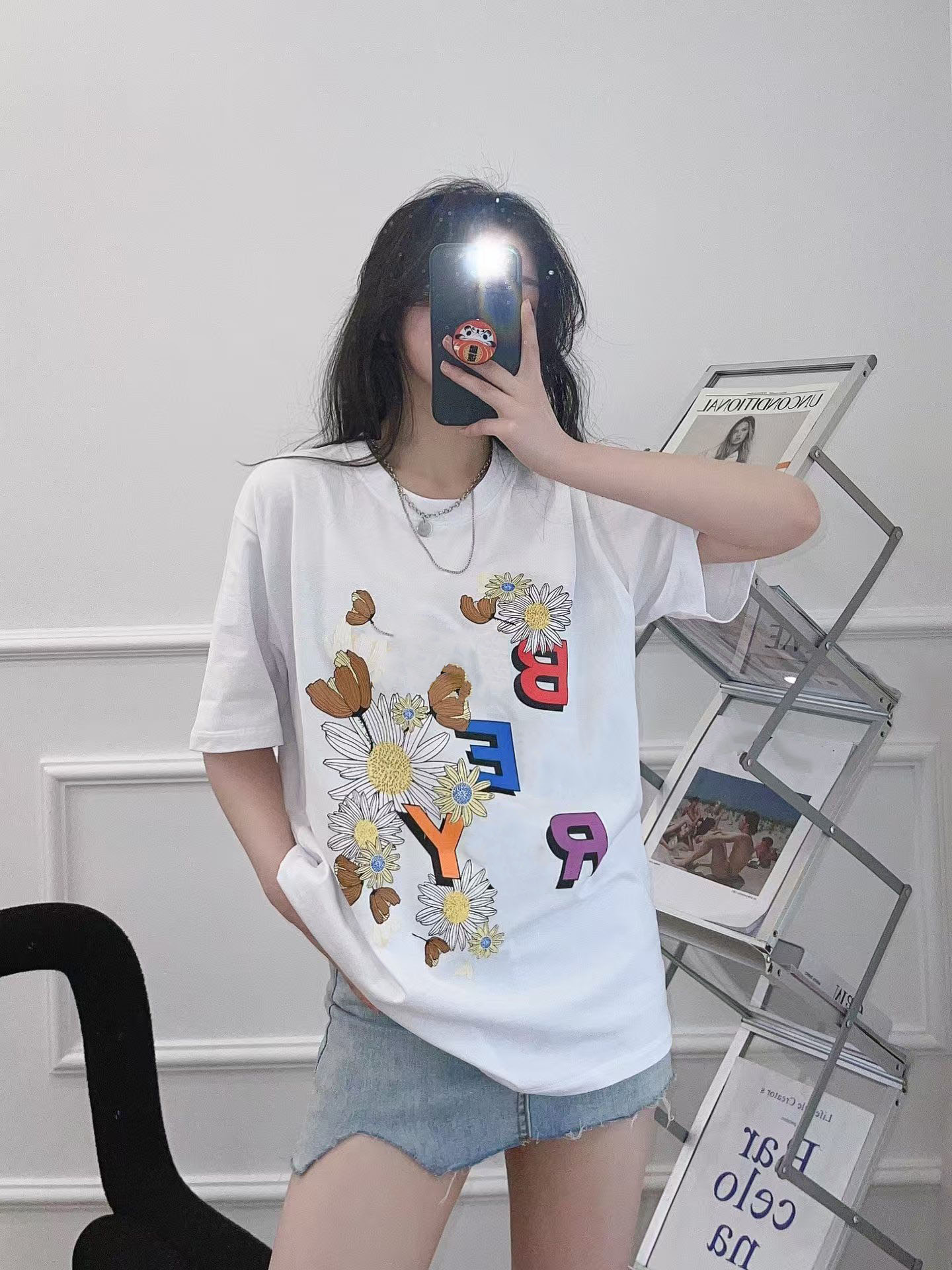 T-shirt pour femmes vêtements de créateurs vêtements pour femmes chemises vêtements femmes tops crop top tee courte manche lettre imprimement mod