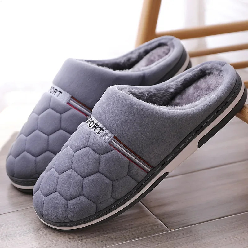 Size 47-50 Big Size Slippers Autumn Winter Men's Cotton Slippers Extra Large Size Home Cotton Shoes Warm Men Slippers Shoes 260921
