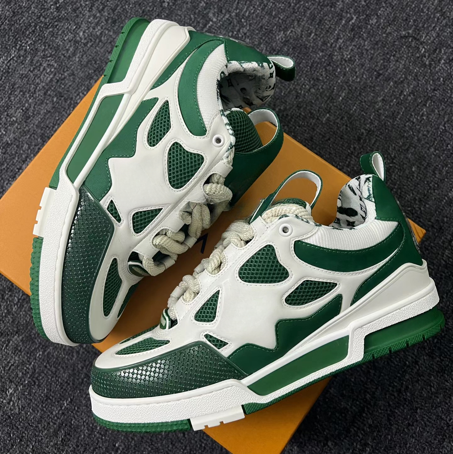 Designer SKATE Men's Sneakers High quality 1854 Stylish lace-up printed leather B30 Sneakers Men's and women's B22 Casual Bread Sh-image-967634917