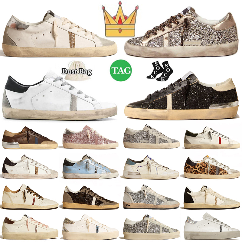 Designer Women Golden Goose Goldengoosesneakers Running Sole Ball Star Sneakers Mid Star Casual Shoes Leather Suede Vintage[code ：L]Platform Snea