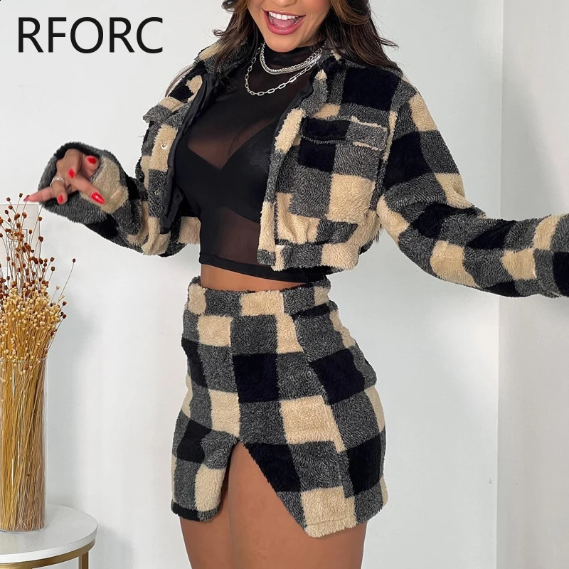 Womens plain short jacket top and silk ski pocket winter two-piece ski set 241119