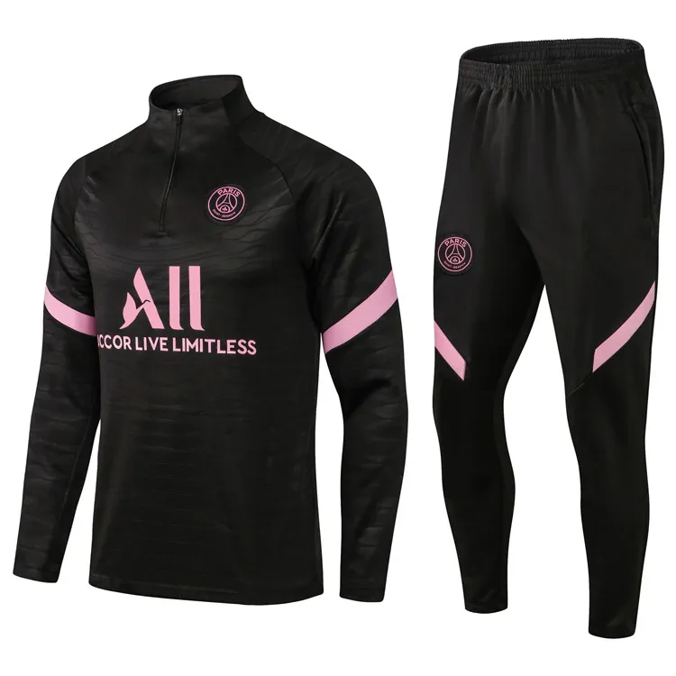 2024 Paris half-zipper long-sleeved training football uniform