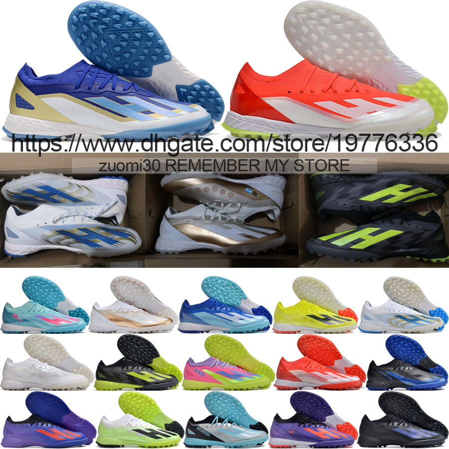 Send With Bag Quality Football Boots X Crazyfast.1 IC TF Messi Socks Soccer Cleats For Mens Indoor Turf Training Comfortable Leather Football Shoes