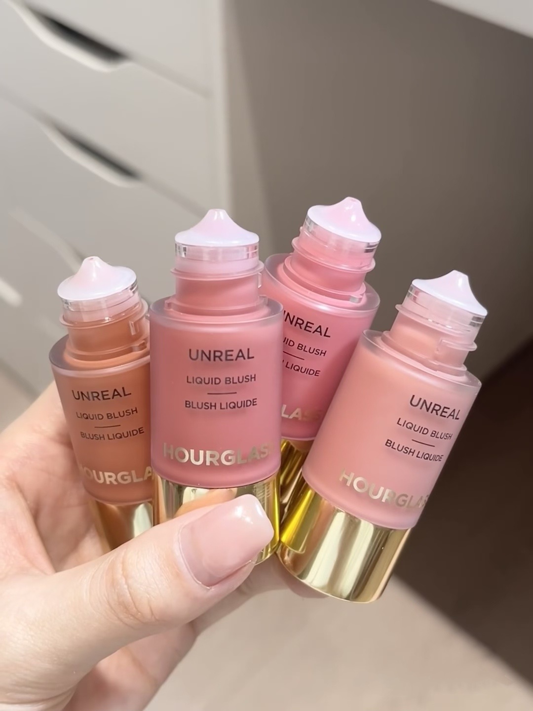 Hourglass Liquid Blush 10.3ml Face Cheek Makeup Long Lasting Unreal Blush Liquide 7 Color Moment Vision Scene Craft Future Imagine Whim Beauty Co-image-1034297197